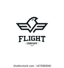
flight training logo and eagle