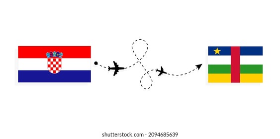 Flight and travel from Croatia to Central African Republic by passenger airplane Travel concept