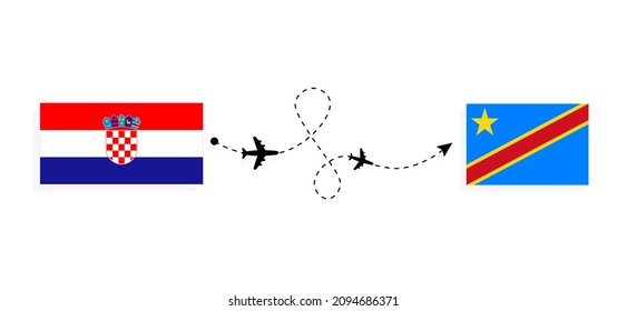 Flight and travel from Croatia to Democratic Republic of the Congo by passenger airplane Travel concept