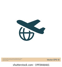 Vektorgrafik-Logo-Vorlage für Flugreisen