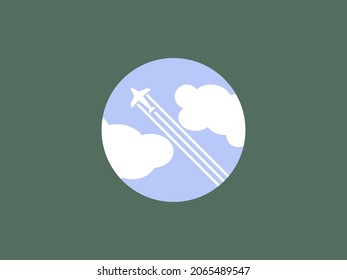 Flight travel logo for travel business company