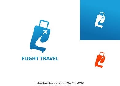 Flight Travel Logo Template Design Vector, Emblem, Design Concept, Creative Symbol, Icon