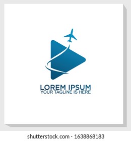 flight travel logo template design vector, traveling logo template design inspiration