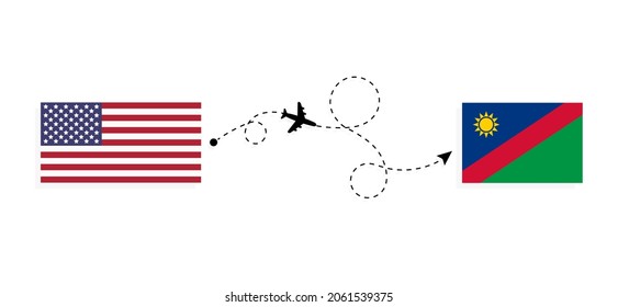 Passagierflugkonzept für den Flug von den USA nach Namibia