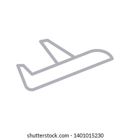 flight vector color line icon