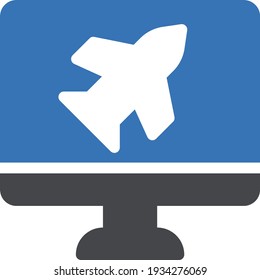 icono de color de glifo vector de vuelo