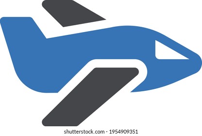 flight vector glyph colour icon