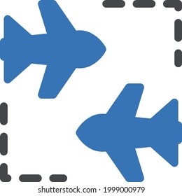 flight vector glyph colour icon