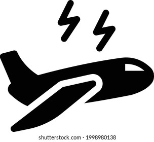 flight vector glyph flat icon