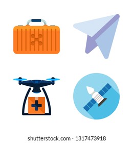 flight vector icon set