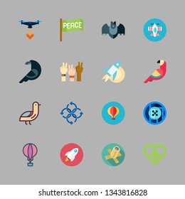 flight vector icon set