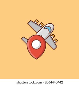flight Vector illustration on a transparent background. Premium quality symbols. Vector Line Flat color  icon for concept and graphic design.