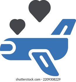 ilustración del vector de vuelo en un fondo transparente. Símbolos de calidad superior. Iconos vectoriales de glifos para diseño de conceptos y gráficos.