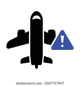 Flight Warning Icon, Vector Graphics