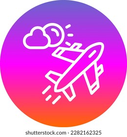 FlightLine Gradient Circle Vector Icon Design