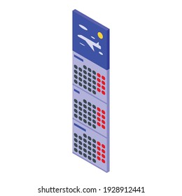 Flights calendar icon. Isometric of flights calendar vector icon for web design isolated on white background