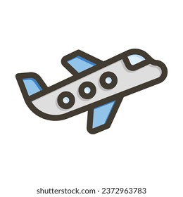 Flights Vector Thick Line Filled Colors Icon For Personal And Commercial Use.
