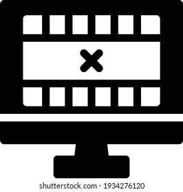 flim vector glyph flat icon