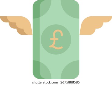 fling pound flat icon design