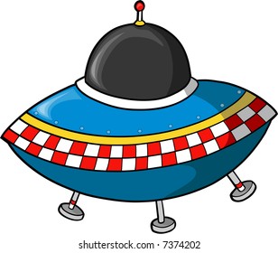 Fling Saucer Vector illustration
