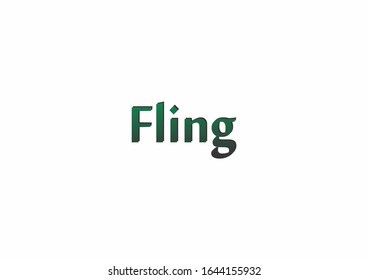 Fling Text Vector logo Typography Design