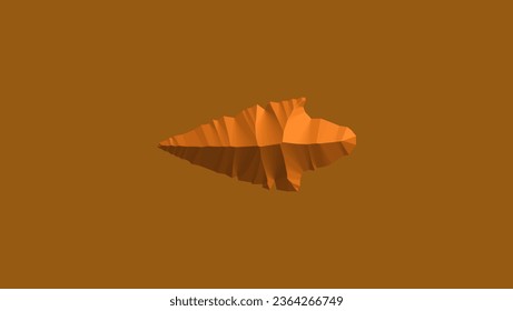 flint arrow point, prehistory arrow, high quality vector