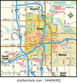 Flint, Michigan Area Map