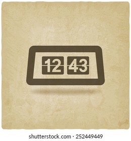 Flip Alarm Clock old background - vector illustration. eps 10