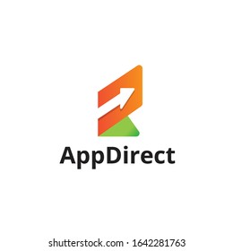 Flip arrow direction logo concept 