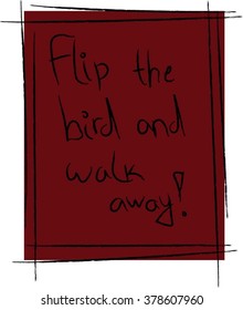 flip the bird idiom bordeaux