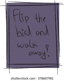 flip the bird idiom violet