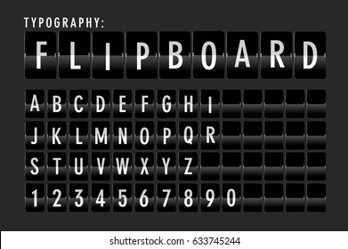 Flip Board Typography Vector