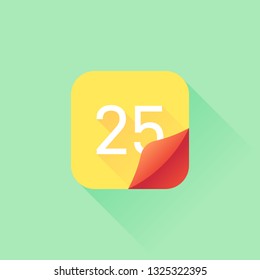 Flip calendar icon modern vintage retro design, vector illustration