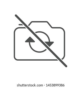 Flip camera off icon. Rotate camera symbol modern, simple, vector, icon for website design, mobile app, ui. Vector Illustration