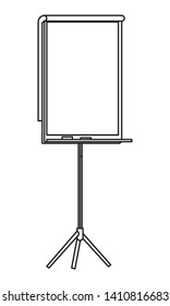 flip chart icon cartoon isolated black and white vector illustration graphic design