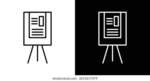 Flip chart icon outline collection for web design