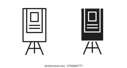 Flipchart Symbol für Logo, Web, App Designs.