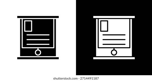 Diseño de silueta de Vector de iconos de rotafolio. Ilustración de Diseño gráfico plano de Vector.