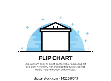 FLIP CHART AND ILLUSTRATION ICON CONCEPT