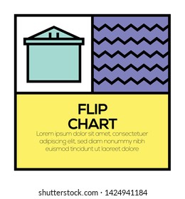 FLIP CHART AND ILLUSTRATION ICON CONCEPT