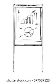 Flip chart isolated on white background. Sketch. Vector