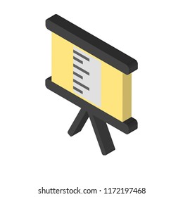Flip chart isometric left top view 3D icon