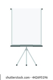 Flip chart for presentation. Cartoon flat vector illustration. Objects isolated on a white background.