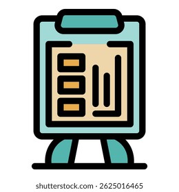 Gráfico de presentación de análisis de datos de marketing, planificación de negocios y resultados de investigación financiera