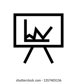 Flip chart sign - Business graph icon - vector