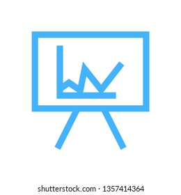 Flip chart sign - Business graph icon - vector