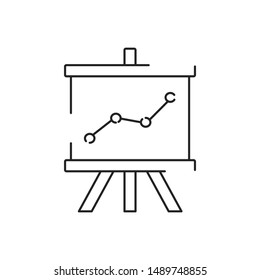flip chart vector black linear flat style icon