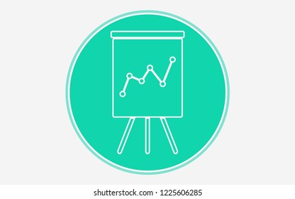 Flip chart vector icon sign symbol