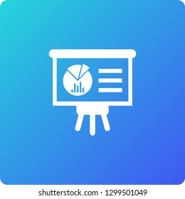 flip chart vector icon. flip chart single web icon on trendy gradient
