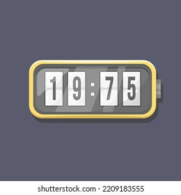 Flip-Uhr-Illustration in einem flachen Design-Vektorgrafik